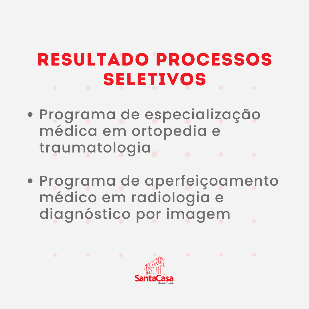 Resultado processos seletivos